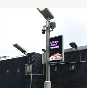 Factory Direct Supply LED screen manufacturer HD Outdoor P4 P5 Street LED Lighting Pole Display Screen