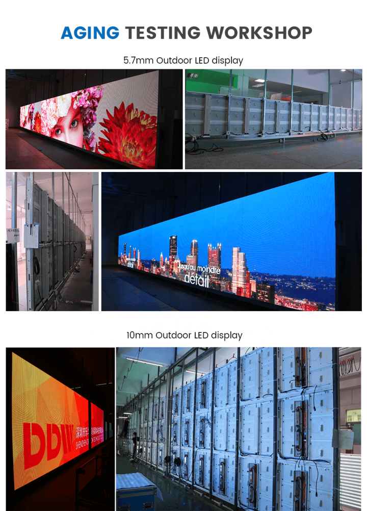 Good price p6.67 p8 p10 full color giant video wall advertising display outdoor led screen