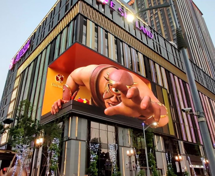 Naked-eye 3D LED Display 3D Billboard Advertising Outdoor Full Color Led Display P10 Led Wall Front Open Big Outdoor Led Screen