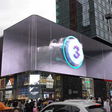 Naked-eye 3D LED Display 3D Billboard Advertising Outdoor Full Color Led Display P10 Led Wall Front Open Big Outdoor Led Screen
