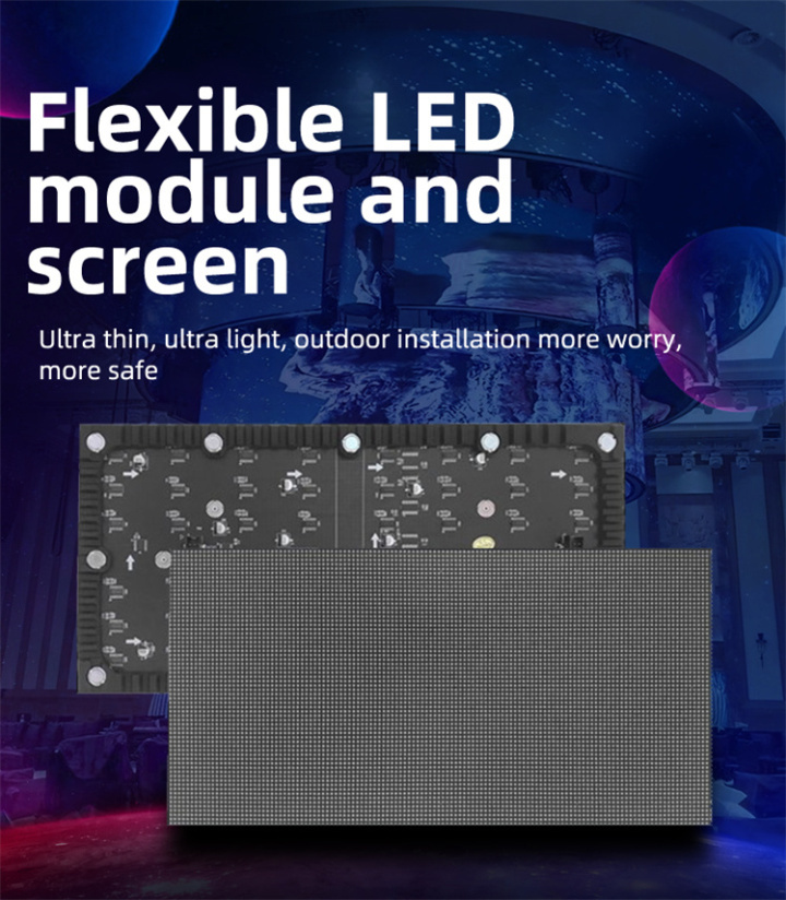 Indoor 320x160mm P1.6 P1.8 P2 P2.5 P3 P4 Soft Led Module Flexible LED Display