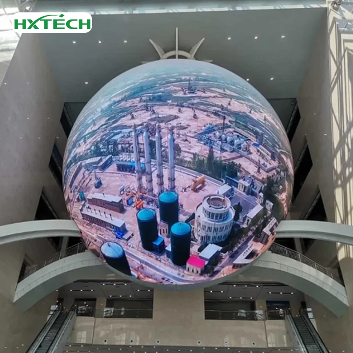 Round Sphere Creative LED Display Screen P1.53 P1.86 P2.0 P2.5 P3.0 P4.0 Soft Custom HD Indoor Ball Sphere Led Billboard Display