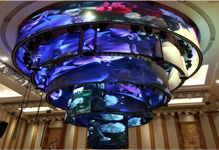 curved LED display screen video wall P2 P1.86 P1.53 indoor flexible led display screen