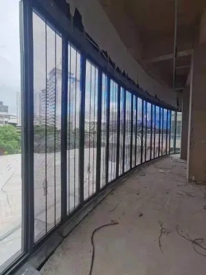 Indoor Window P3.91-7.8mm Window Glass Curtain Transparent LED Display Panels Screen for Publicidad Advertising