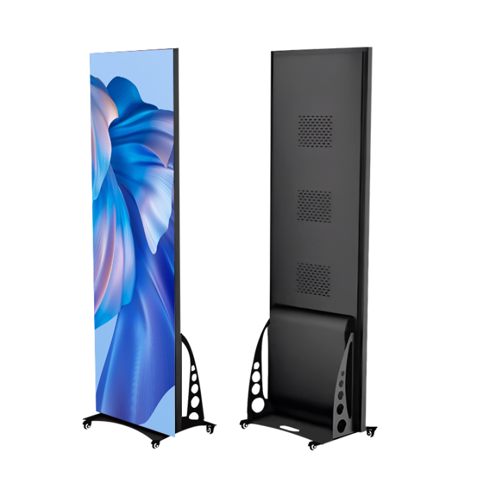 Outdoor Double Sided Advertising Display Standing LED Poster P4 P3.0 P2.5 P2.0 P1.86 FULL Color LED Poster CE ROHS FCC 2500cd/sqm 640x1600