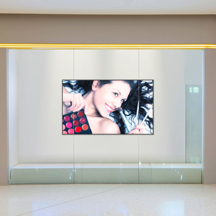 High Brightness 2k/4k LCD screen mall hanging Window display facing wall mount tv advertising player digital signage