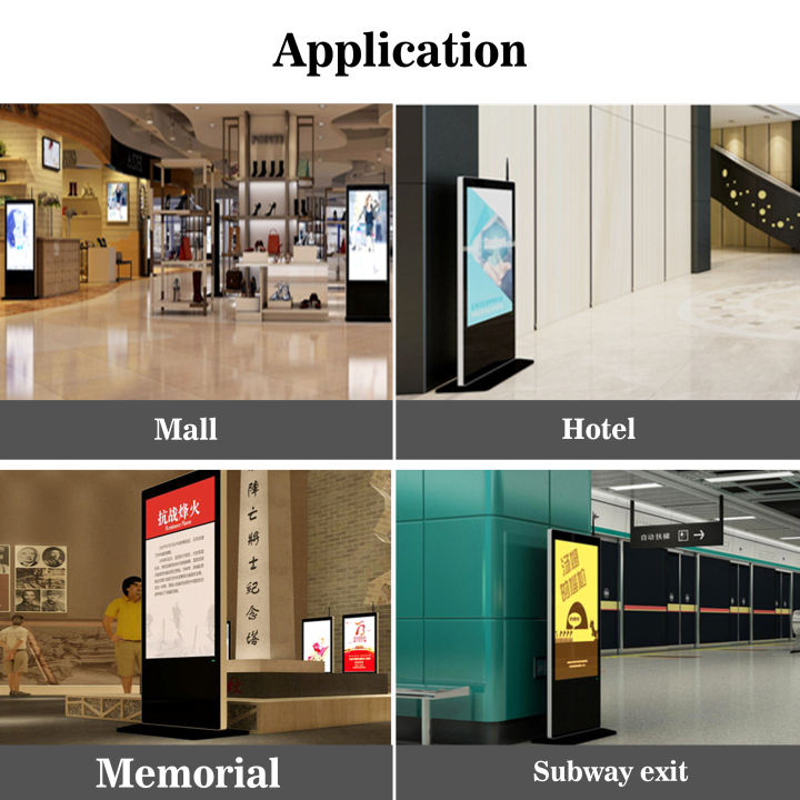 43 49 55 inch indoor shopping mall lcd display floor standing digital signage totem advertising player