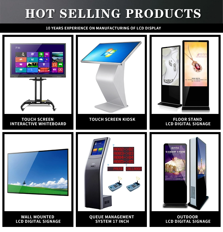 55inch LCD Touch Screen Monitor Totem Kiosk Player 4K Digital Display Signage