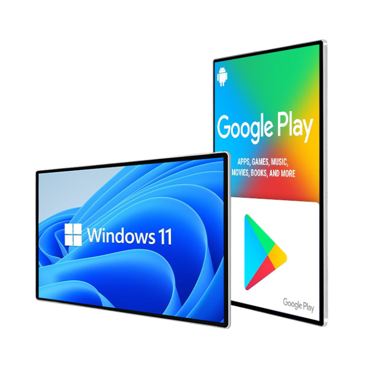 55 65 75 86 98 110 Inch Industrial Touch Screen Win10 I3 I5 Android Capacitive Touchscreen Lcd Monitor With Google Play
