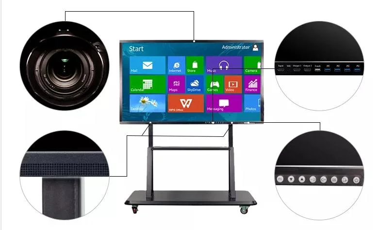 75 Inch LED Interactive All in One Touch Screen Monitor for School and Office