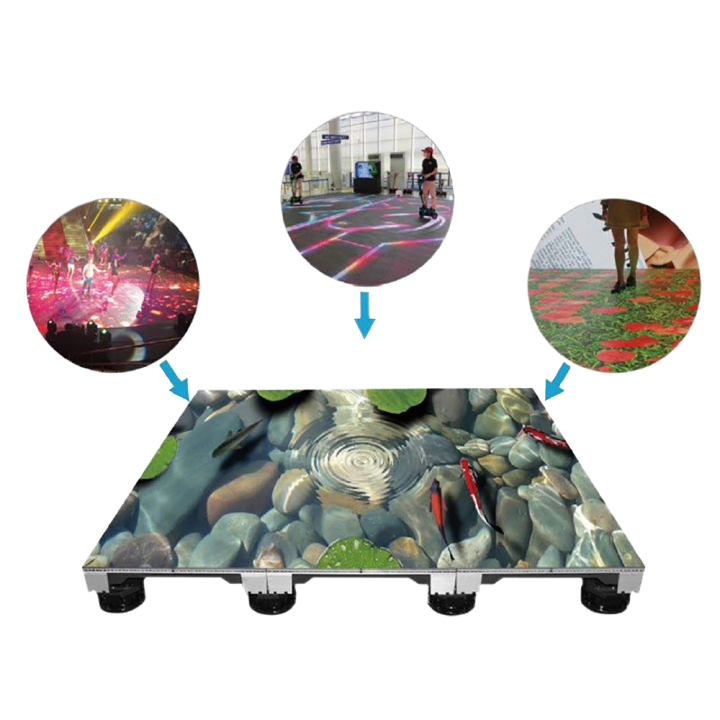Interactive Digital Full Color Tile Wall For Dancing Gaming Video Stage Dance Floor Stand Led Wall Panels Screen Touch Display