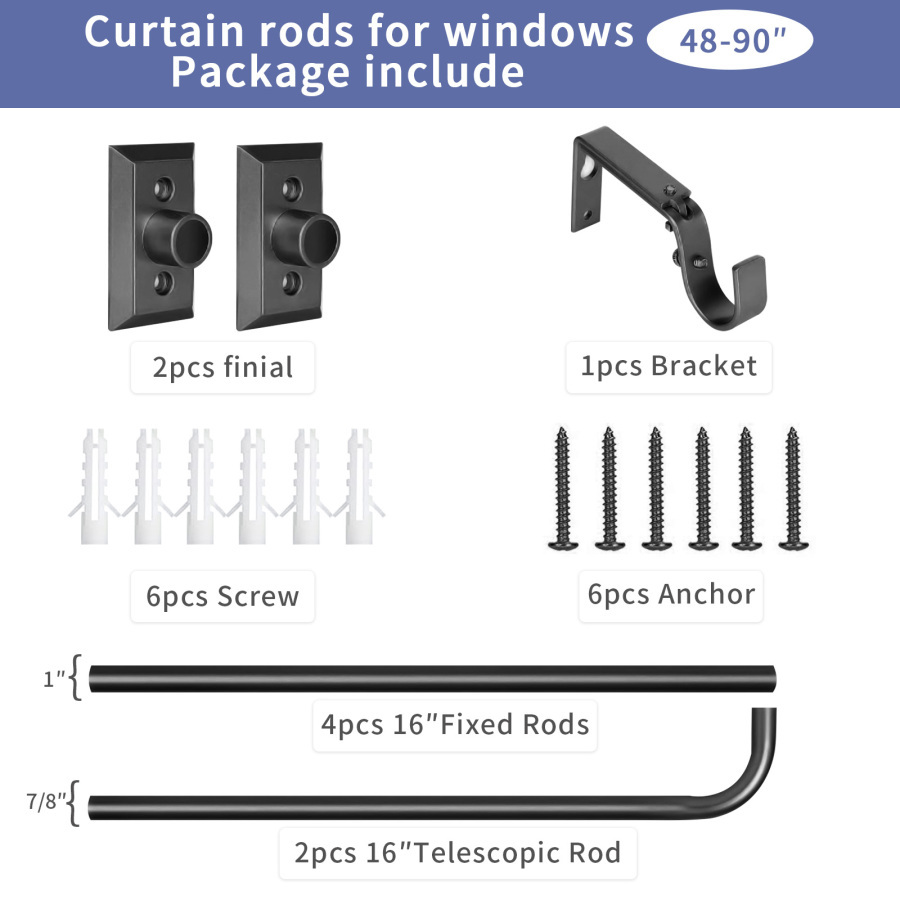 What is the purpose of a curtain rod?