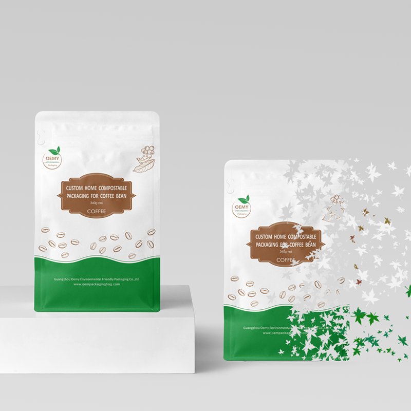 Custom eco friendly biodegradable coffee bags for 250g compostable coffee packaging bags - OEMY