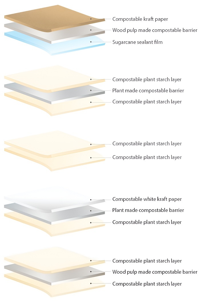 Biodegradable Flat Bottom Stand Up Pouch Zipper Bag Packaging