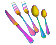 classic stainless steel cutlery mirror polish with PVD color