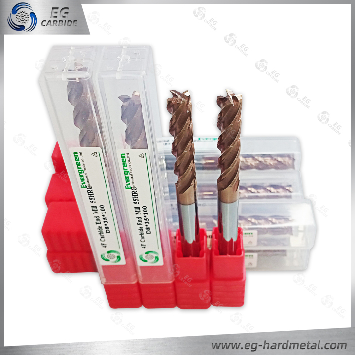 Cemented Tungsten Carbide Indexable Cutters Hrc45/Hrc55/Hrc65 Solid End Mill  