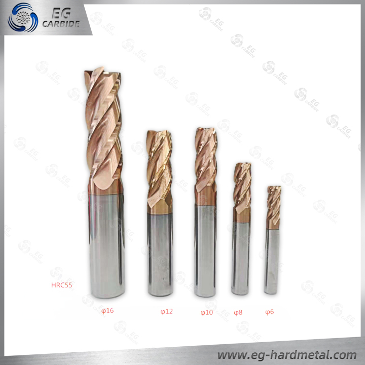 Cemented Tungsten Carbide Indexable Cutters Hrc45/Hrc55/Hrc65 Solid End Mill  