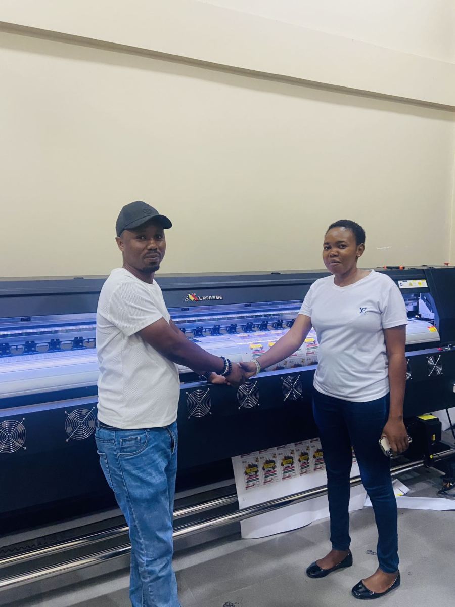 Tanzania branch successfully installed BK1802 digital printer machine!!!