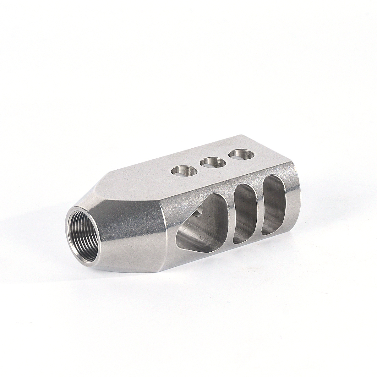 .223 Muzzle Brake Compensator 5.56 1//2x28 TPI Black Steel w// Washer and Lock Nut