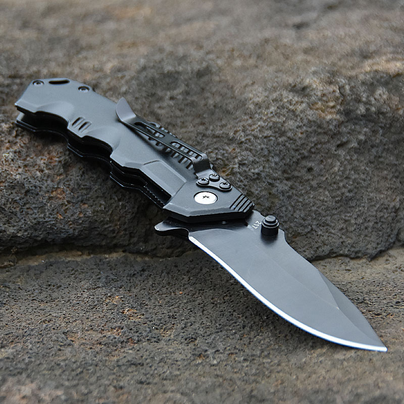Cold Steel Black Pocket Folding Knife 7Cr13Mov Steel Blade Tactical SelfDefense Knives For Hunting