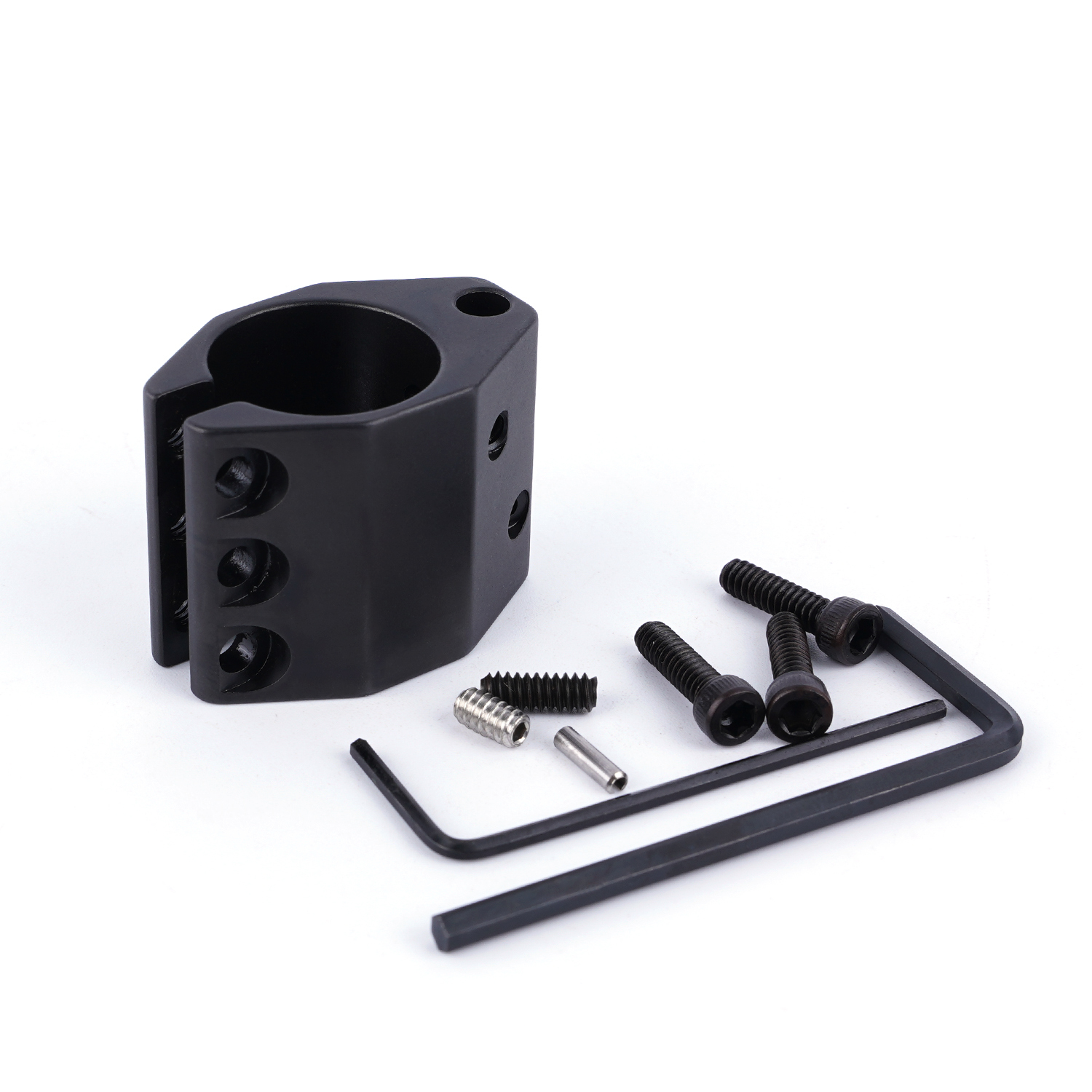 .750 Adjustable Low Profile Black ClampOn Gas Block Steel Finish GB