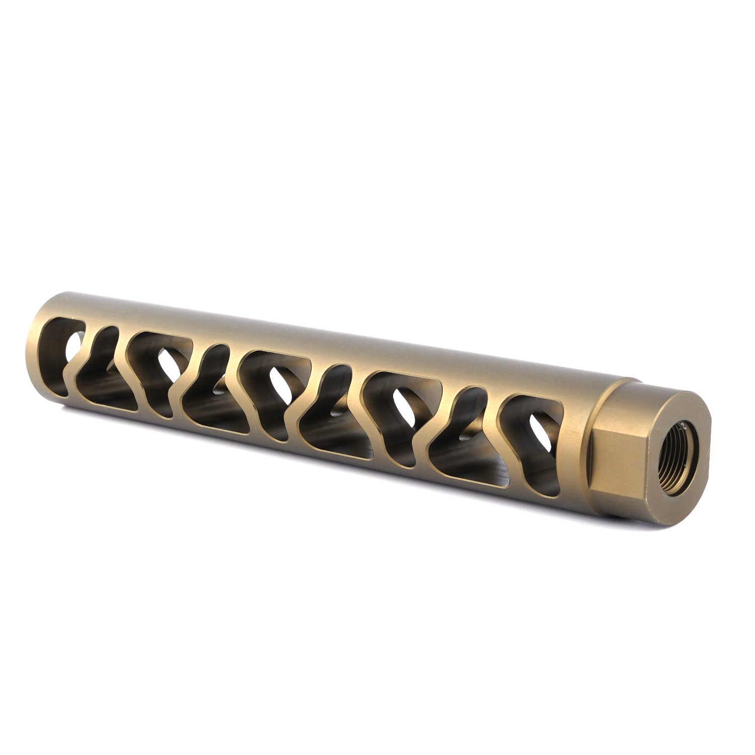 7075 Aluminium Muzzle Brake 22 223 556 1 2x28 Threaded Muzzle Device 7075-aluminium-muzzle-brake-22-223-556-1-2x28-threaded-muzzle-device