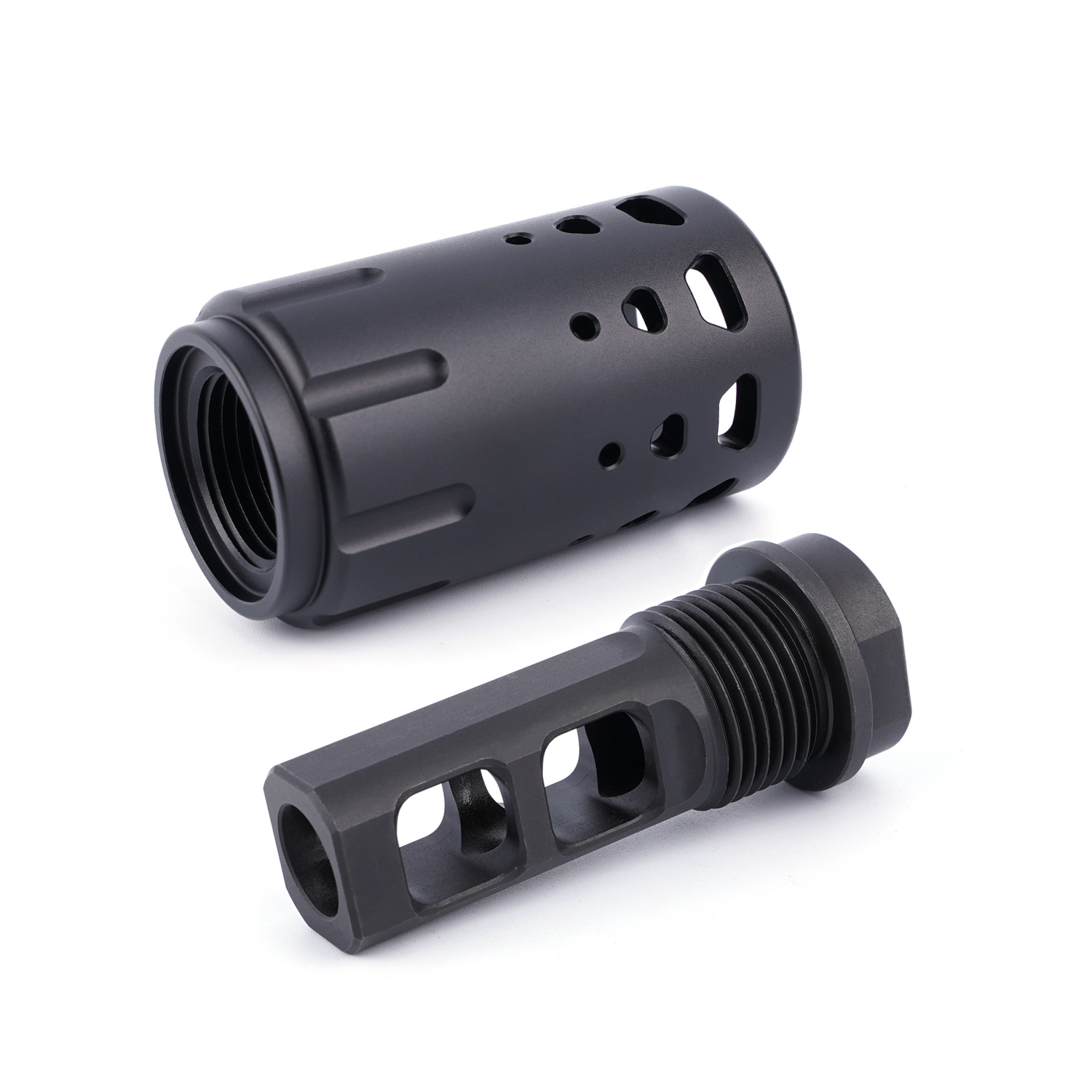 High Quality Stainless 9mm 1/228 Muzzle Brake with Sleeve + Crush Washer & Jam Nut RRLC1/9SS