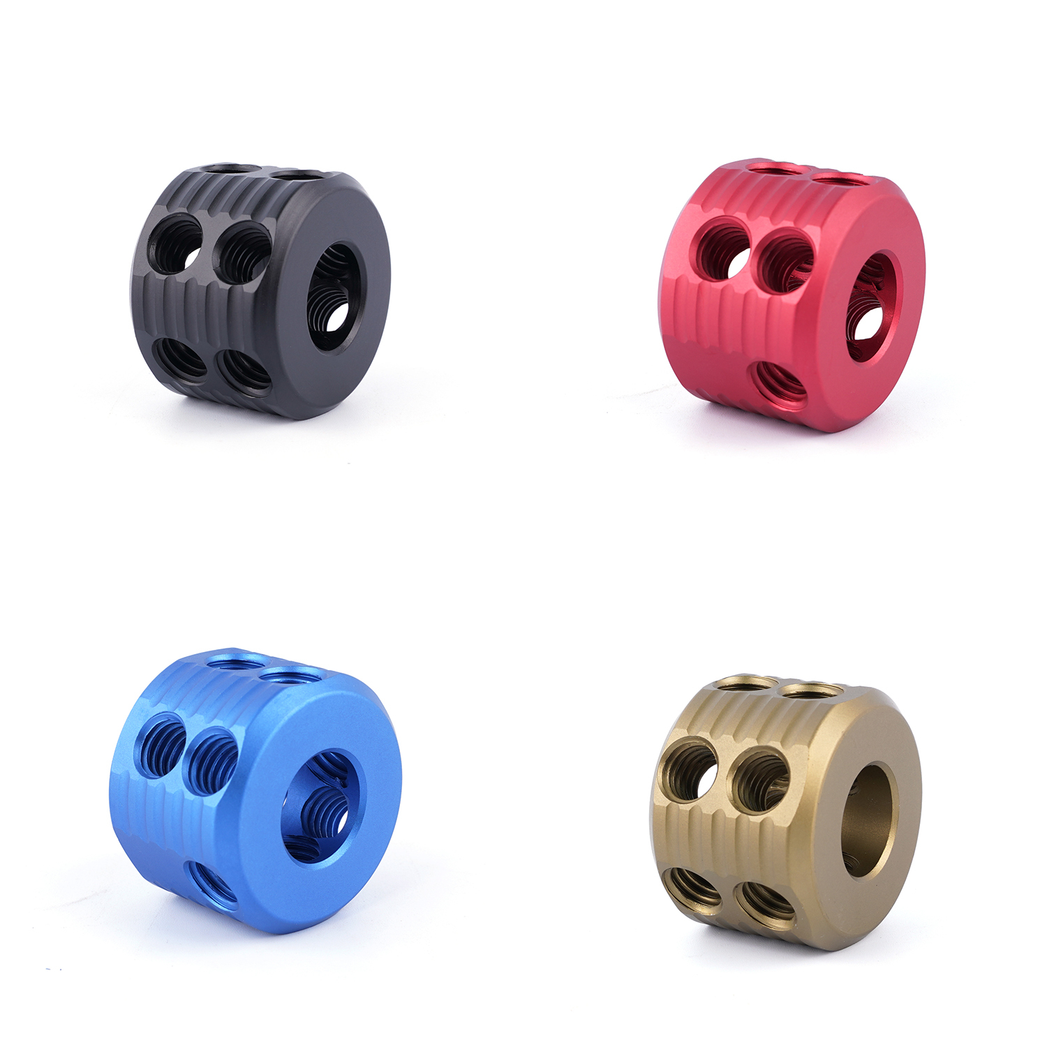 FDE AR15 Gas Block Dimpling Jig .625 AR 6061T6 Aluminum 625 Dimple Jig with Set Screws for