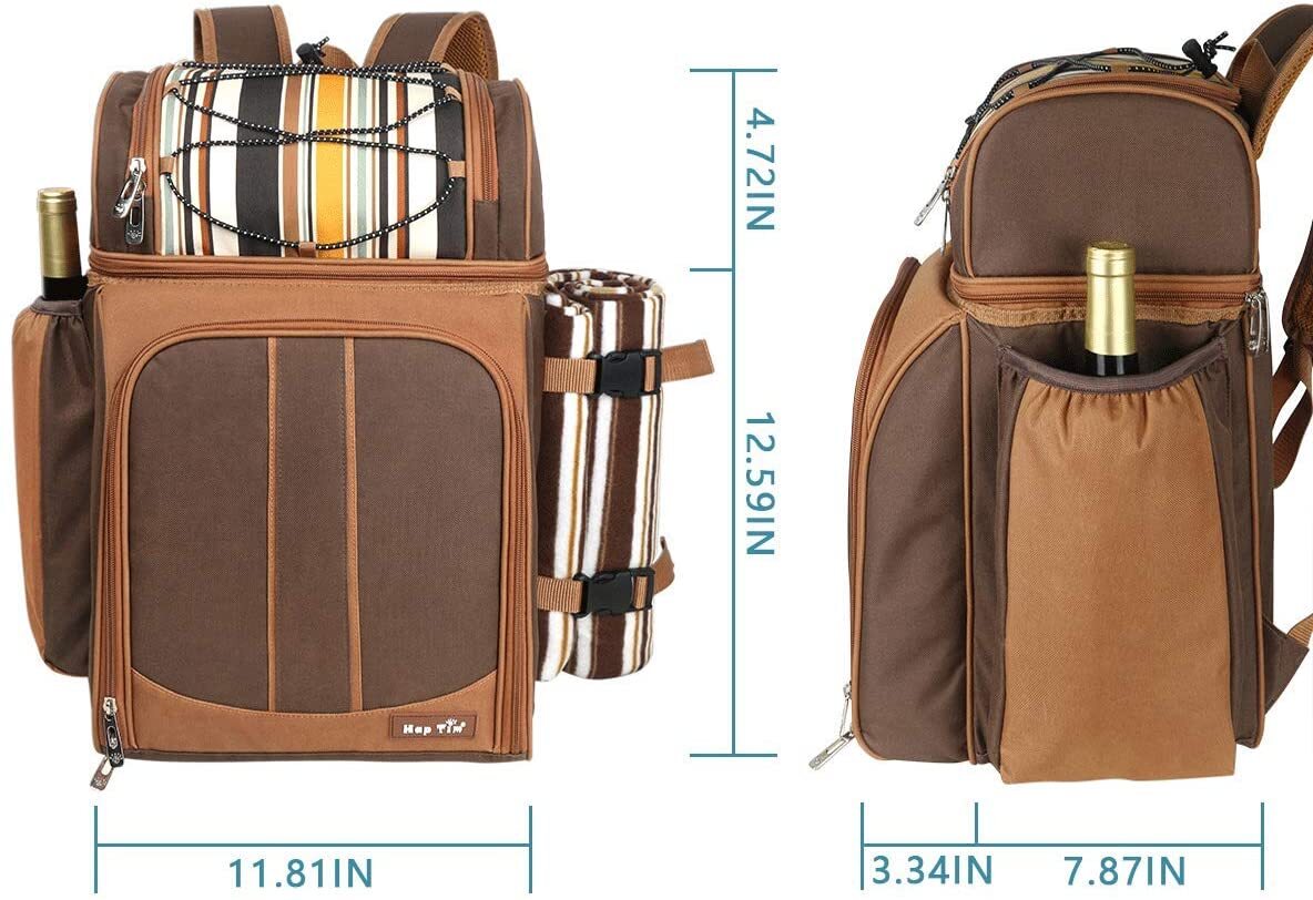 Best Hap Tim Picnic Backpack for 4 Insulated, Cool Bridal Shower