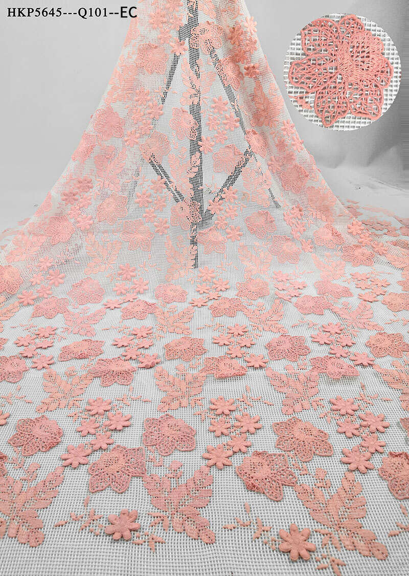 Flower Pattern Plain Embroidery For Bridal Dress HKP5645---Q101