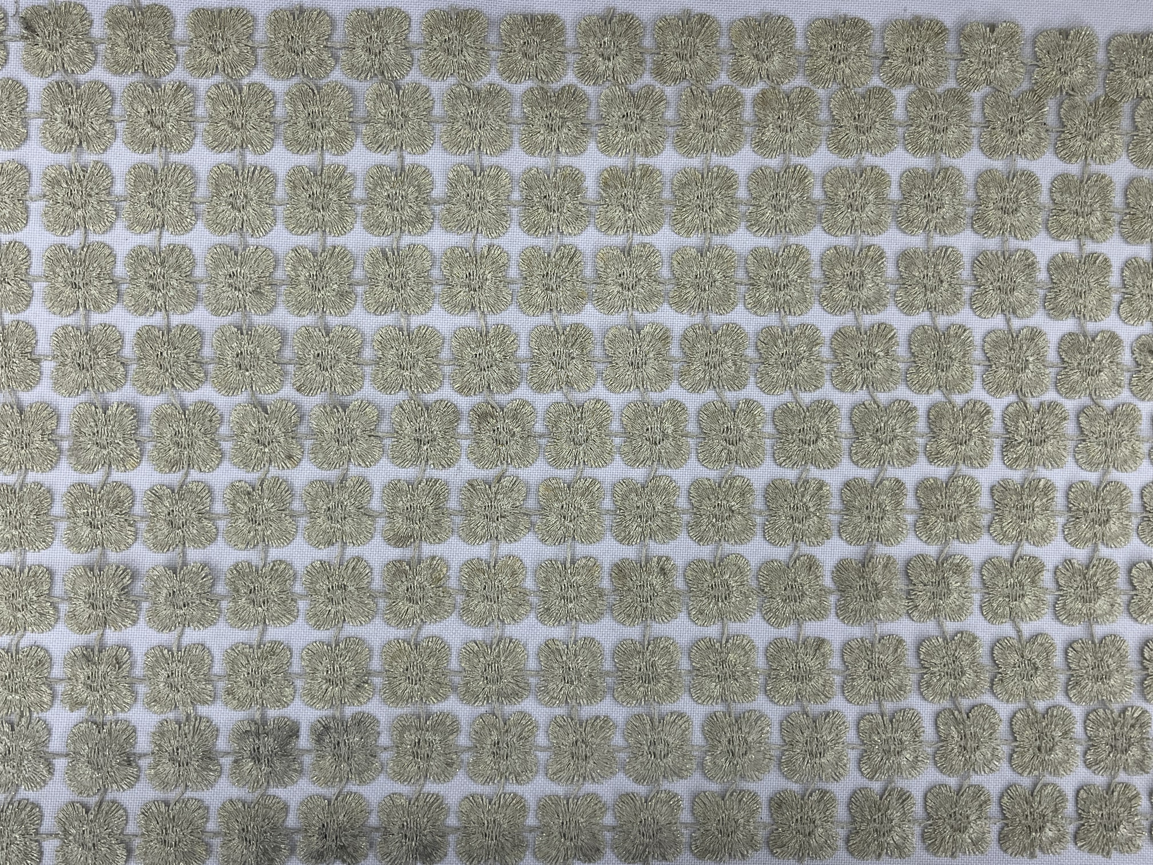 Gold Flower Pattern Chemical Embroidery HKS1264-AW006
