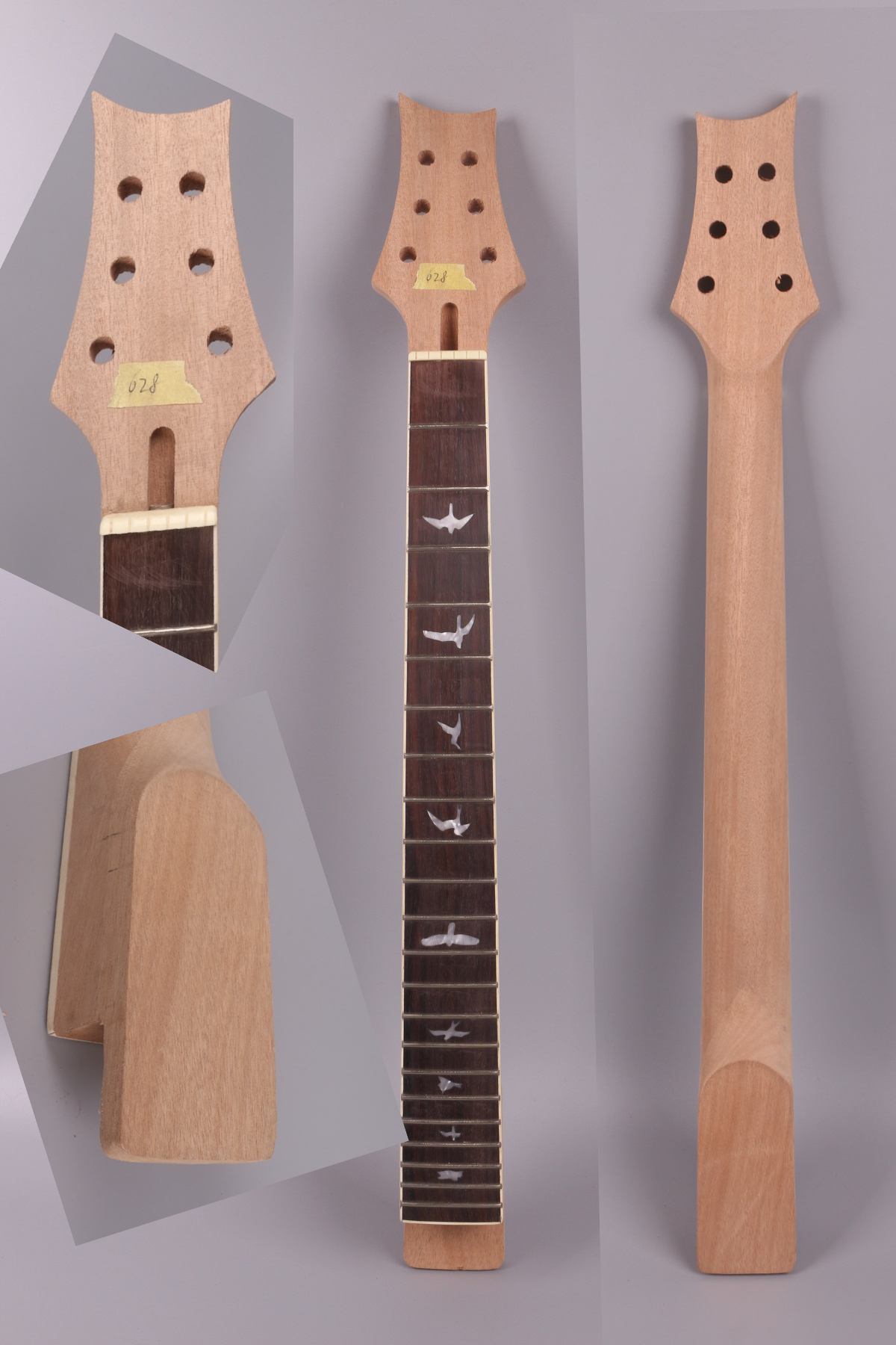 JAOCDOEN Electric Guitar Neck Replacement 22 Frets Maple Fretboard Guitar Neck Replacement Wood DIY Guitar 