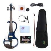 Yinfente Electric Violin Silent Active Pickup Sweet Sound Flame Maple With Case Bow
