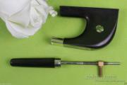 4/4 3/4 Upright Double Bass Bow German Bow Frog Screw Bow Parts Ebony Wood #623