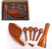 4/4 Violin pegs tailpiece Chin rest Fine tuners Violin Accessories Kit Rosewood Violin parts