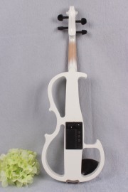 New Yinfente Electric Violin 4/4 Sweet Tone Free Case Bow Solid wood Advance White Color Silent Violin