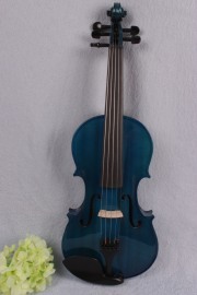 New 5 string electric violin acoustic violin Blue color 4/4 full size violin With violin bow violin case