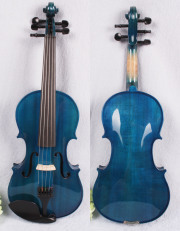 New 5 string electric violin acoustic violin Blue color 4/4 full size violin With violin bow violin case
