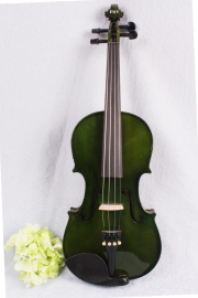 New 5 string electric violin acoustic violin green color 4/4 full size violin With violin bow violin case