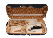 New Double Violin Case Strong Light Wooden Violin Case Viola Case Professional Black Color