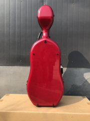 yinfente Advance 4/4 Cello Case Carbon Fiber Cello Box Red Color Wide montagnana Cello