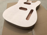 Unfinished Electric Guitar Body Mahogany Wood Flame Maple Veneer Diy Guitar TELE telecaster electric guitar