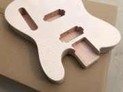 Unfinished Electric Guitar Body Mahogany Wood Flame Maple Veneer Diy Guitar TELE telecaster electric guitar