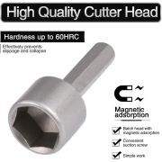 9/14pcs Nut Socket Hexagonal Shank Hex 1/4" Screw Metric Driver Tool Set Adapter