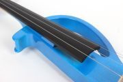 Blue 4/4 Electric Violin Silent Violin Solid Wood Ebony Violin Parts Free Case