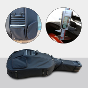 Advance 3/4 Bass Bag Soft Oxford Strong Strap with Wheels Black Bass Case