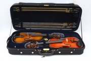 Yinfente double violin case 4/4 full size oblong violin bag strong light thick padding protect your violins