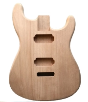 DIY Guitar Body mahogany Replacement ST Style Bolt ON HH Pickup customize....clelef-8