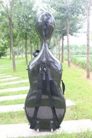 4/4 Cello Case Carbon Fiber Cello Box Carry Protect Cello Wheels Black Strong...reinigungspersonal