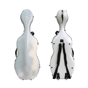 yinfente 4/4 7/8 Cello Case Carbon Fiber Cello Box White Strong Light Strap Wheels